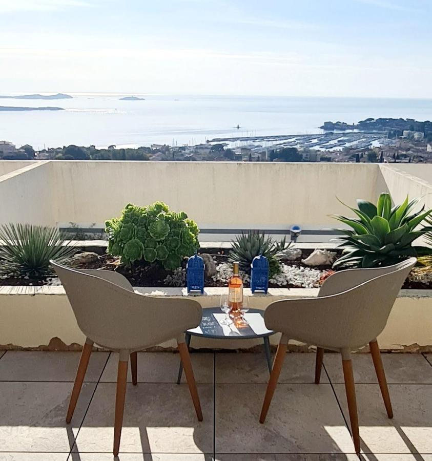 Vue Mer Panoramique - Grande Terrasse Et Piscine Bandol Luaran gambar